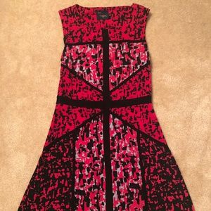 Just...Taylor Black / Pink Work Dress - Size 2